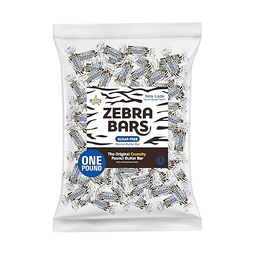 Atkinson's Sugar Free Peanut Butter Bars - Crunchy and Crispy Peanut Butter Candy - Gluten Free, Kosher, Vegan - Bite Size Candy - 1 lb. Bag