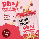 Snak Club PB&J Strawberry Trail Mix, Cookies & Peanut Butter Candies, 8 oz