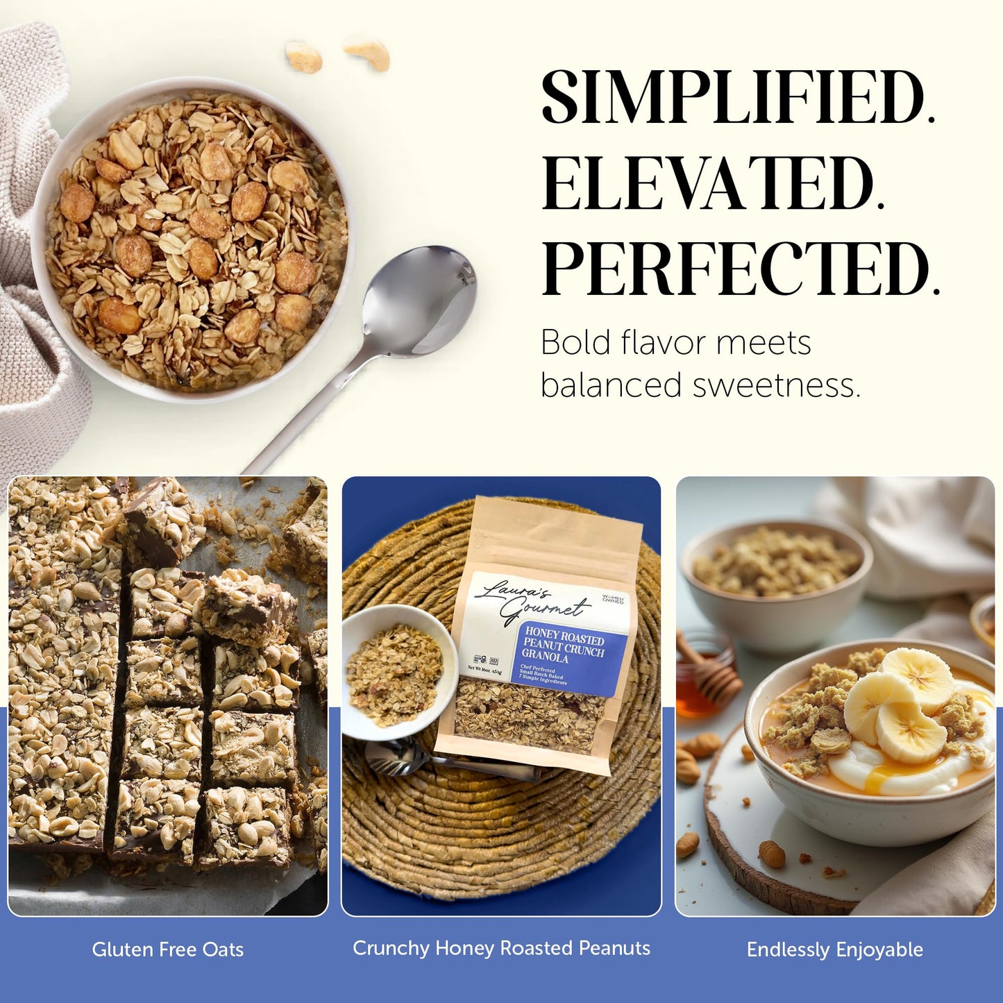 Lauras Gourmet Granola Honey Roasted Peanut Granola, 16 OZ