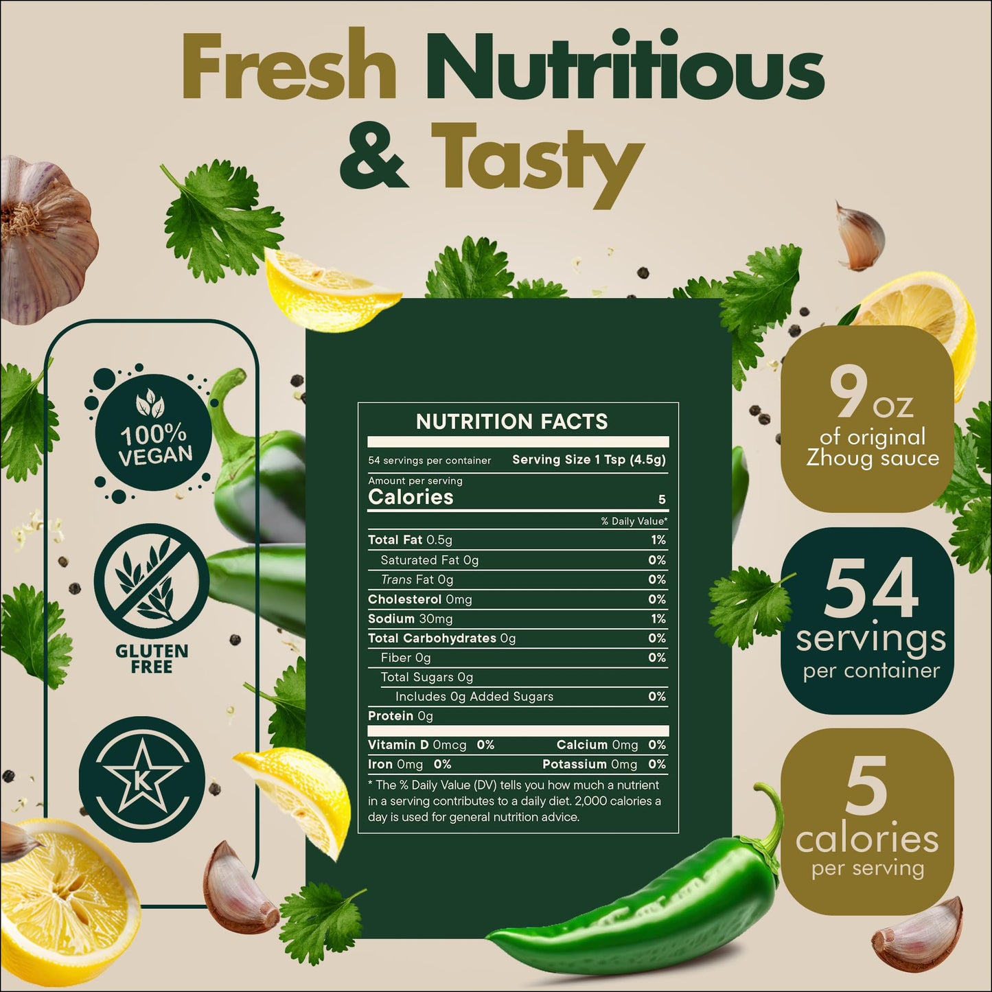Shuug Mediterranean Zhoug Green Hot Sauce 9oz | Cilantro Sauce with Garlic, Jalapenos, Poblano, Scotch Bonnet Peppers, Olive Oil, Lemon, Chipotle |
