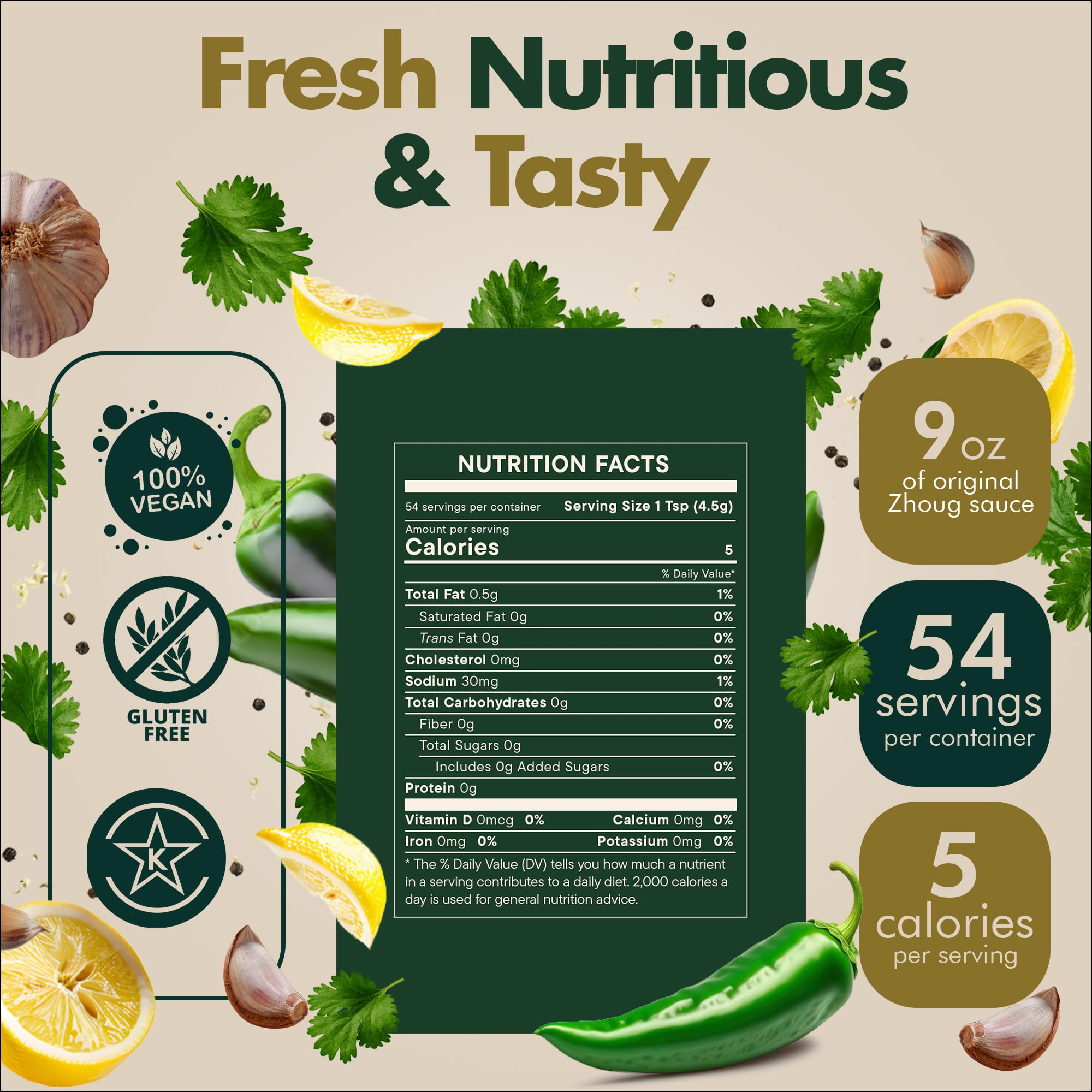 Shuug Mediterranean Zhoug Green Hot Sauce 9oz | Cilantro Sauce with Garlic, Jalapenos, Poblano, Scotch Bonnet Peppers, Olive Oil, Lemon, Chipotle |
