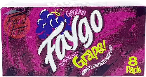 Faygo Grape! flavored soda pop. 8-pack 12-fl. oz. cans in box (1)
