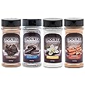 Sunny Sky Upouria Coffee Topping Variety Pack - Chocolate, Cookies N Cream, French Vanilla and Cinnamon with Brown Sugar - 5.5 Ounce Shakeable Topping