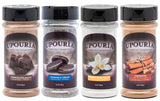 Sunny Sky Upouria Coffee Topping Variety Pack - Chocolate, Cookies N Cream, French Vanilla and Cinnamon with Brown Sugar - 5.5 Ounce Shakeable Topping