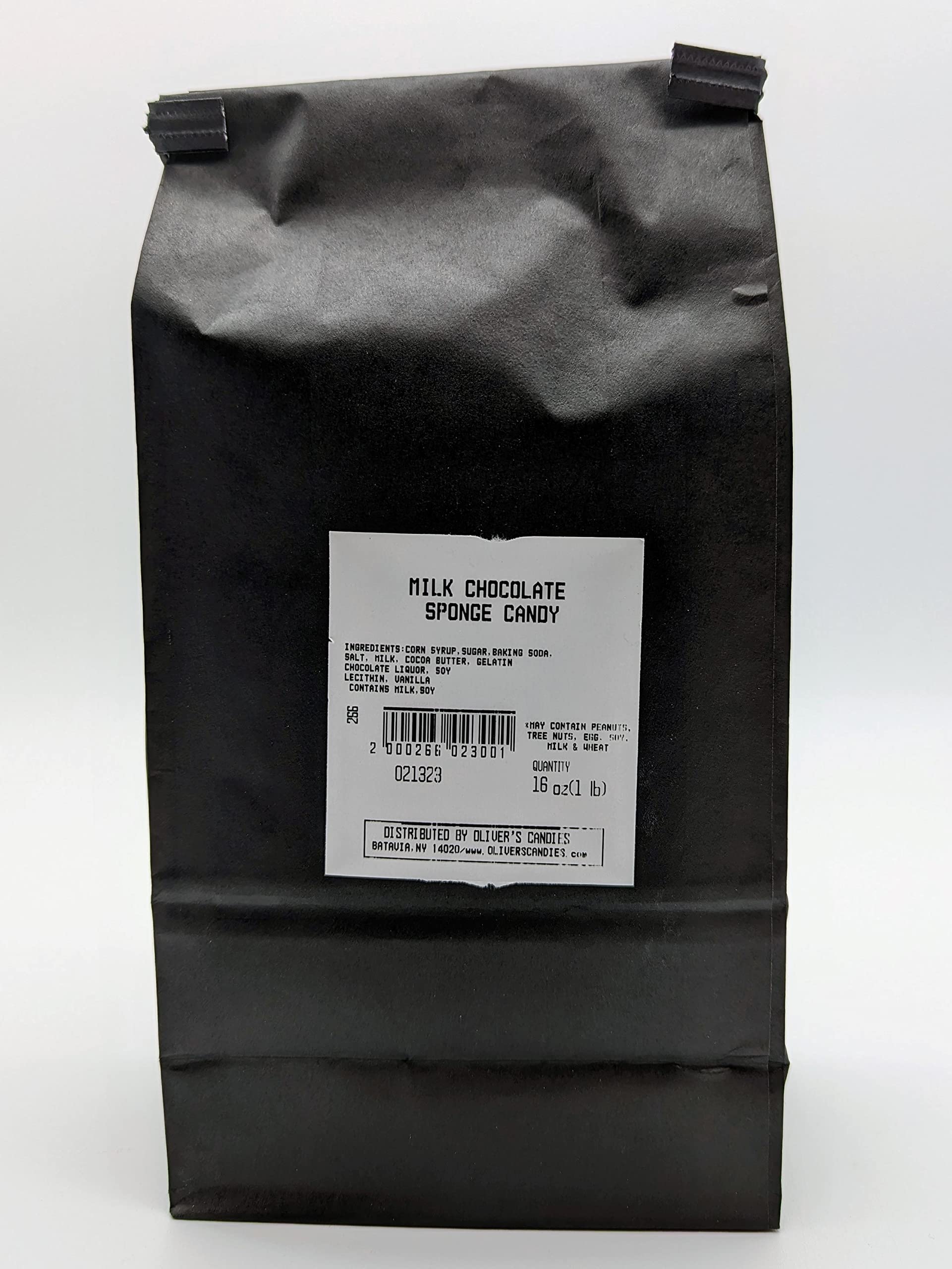 Oliver's Sponge Candy - Milk Chocolate, 1 pound