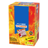 Slim Jim Beef 'N Cheese Smoked Meat Sticks, Mild Flavor, 8g Protein Per Serving, 1.5 oz. (18 Count)