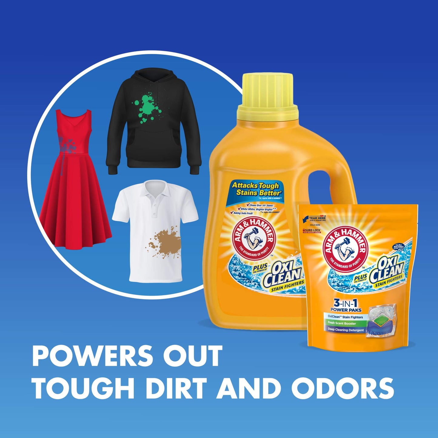 Arm & Hammer Liquid Laundry Detergent Plus OxiClean, Fresh Scent, 70 loads