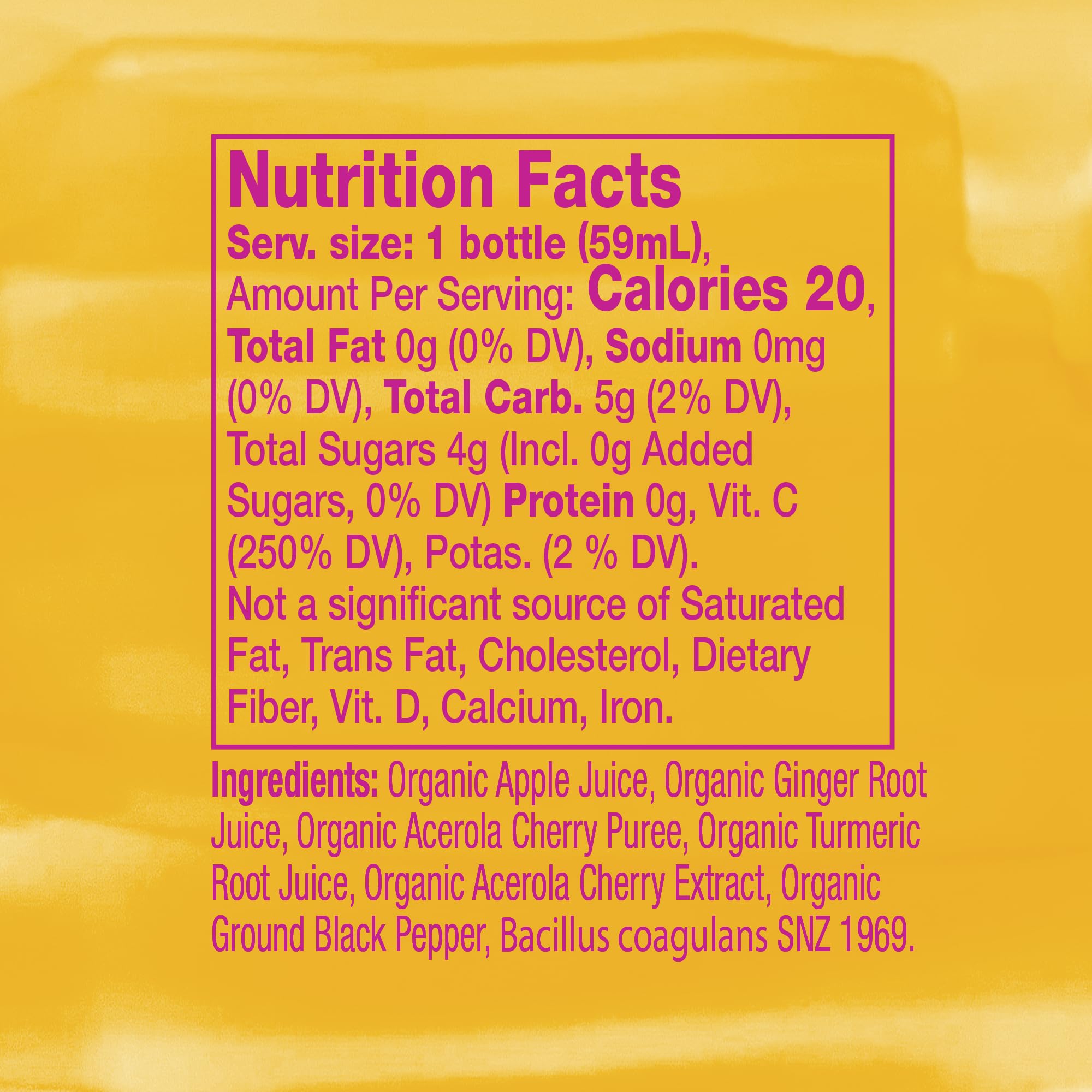 Vive Organic Immunity Boost Vitamin C, Ginger & Turmeric Shot (2oz bottle)