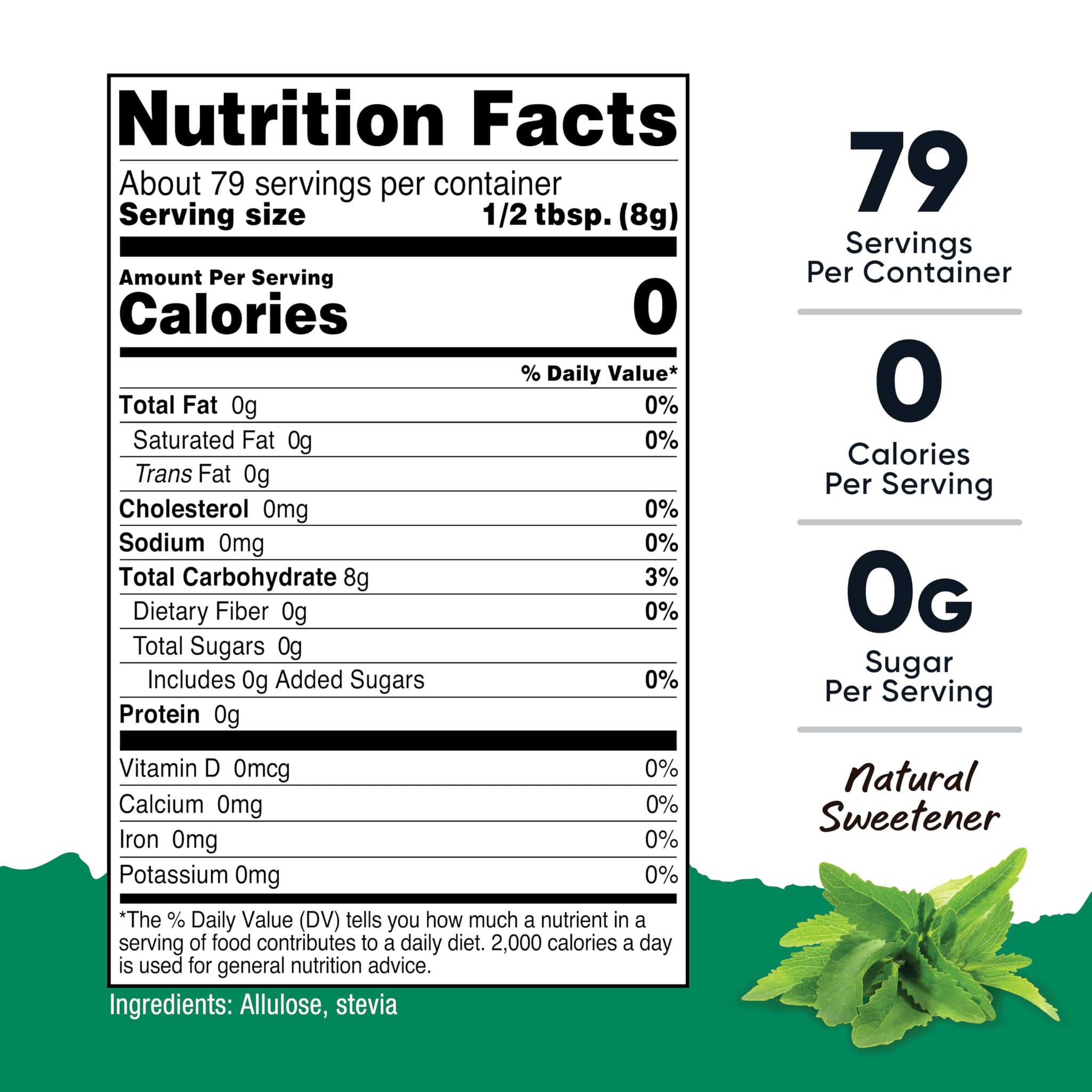 Nutricost Pantry Stevia With Allulose (1.4 Pound) Natural Sweetener - Gluten-Free, GMO-Free