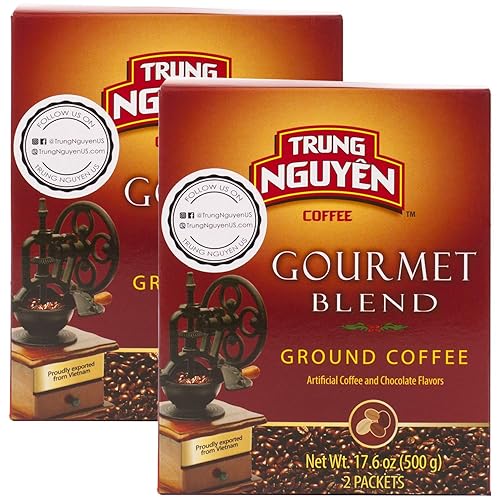Trung Nguyen - Gourmet Blend - Roasted Ground Coffee Blend - Strong and Bold - Robusta, Arabica, Excelsa, & Catimor - Notes of Chocolate, Spices