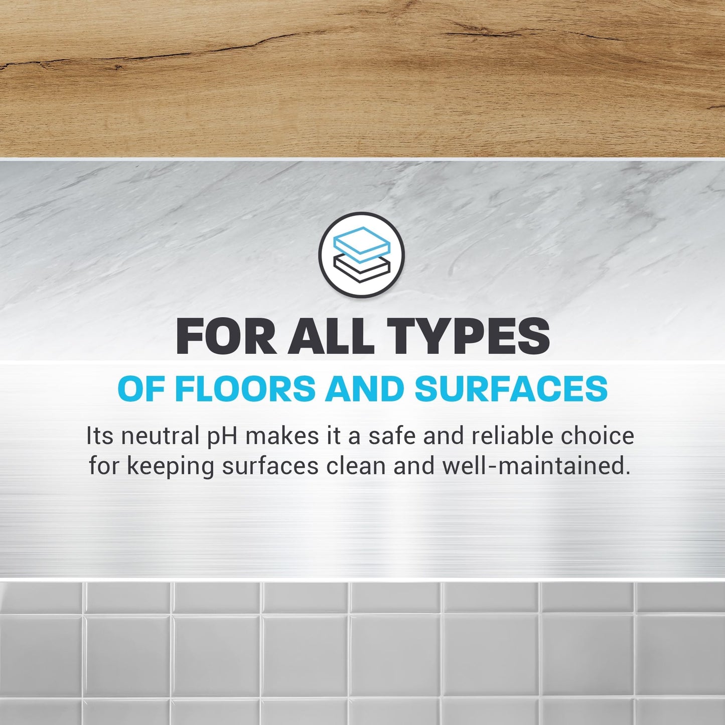 Zogics All Surface Neutral Cleaner - Floor Cleaner Solution with a Low Toxicity Formula and Neutral pH for All Surfaces, Each Bottle Makes up to 16