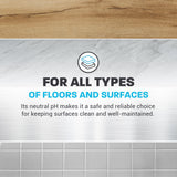 Zogics All Surface Neutral Cleaner - Floor Cleaner Solution with a Low Toxicity Formula and Neutral pH for All Surfaces, Each Bottle Makes up to 16