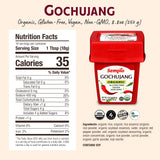 Sempio Gochujang Vegan Korean Red Chili Pepper Paste - Organic Gluten Free: Sweet Spicy Savory Paste, Traditional Fermented Condiment for Cooking