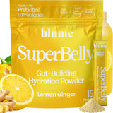 Blume SuperBelly Gut Health + Hydration, Daily Sugar Free Probiotics, Prebiotic Fiber, and Electrolytes Powder Packets for Digestion Support, Stacked