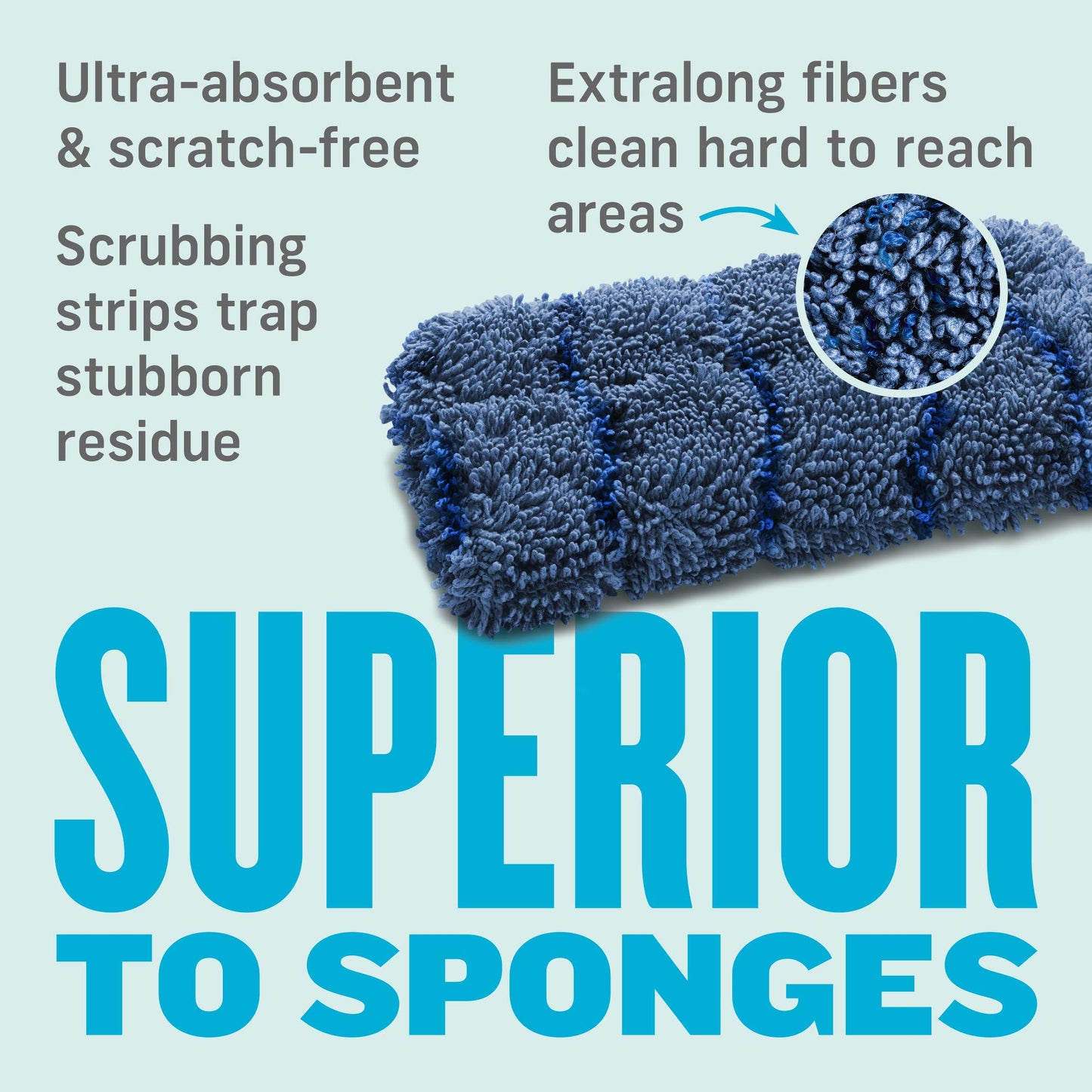 E-Cloth Kitchen Dynamo, Premium Microfiber Non-Scratch Kitchen Dish Scrubber Sponge, Ideal for Dish, Sink and Countertop Cleaning, 100 Wash Guarantee