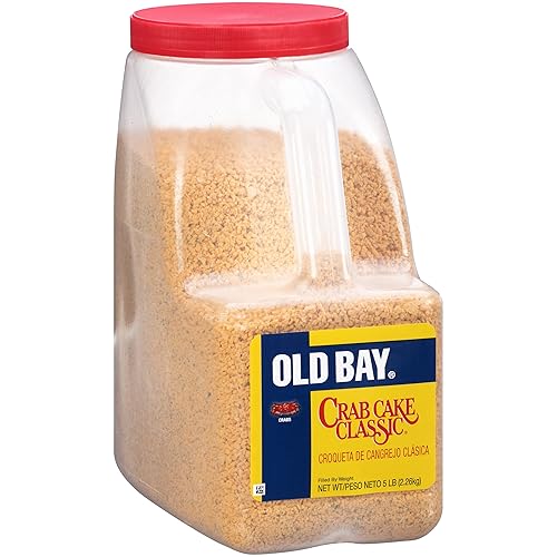 OLD BAY Crab Cake Classic Seasoning Mix, 5 lb - One 5 Pound Container of Crab Cake Seasoning with Premium Blend of Bread Crumbs and Herbs to Make