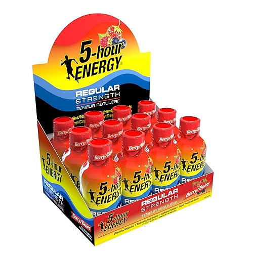Marjack 500181 Five Hour Energy Drink, 2 Oz, 12/Pk, Berry Flavored