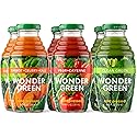 Wonder Green 100% Organic Cold Pressed Juice Variety Pack , 8.45 oz (6 Pack) | 2 Veg8 + Cayenne, 2 Clean Green, 2 Carrot, Celery, Kale | Vegetable