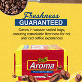Café Aroma Dark Roast Espresso Ground Coffee, Authentic Cuban Style Coffee, Vacuum Sealed, Ground Espresso Beans, 8.8 oz (1-Pack)