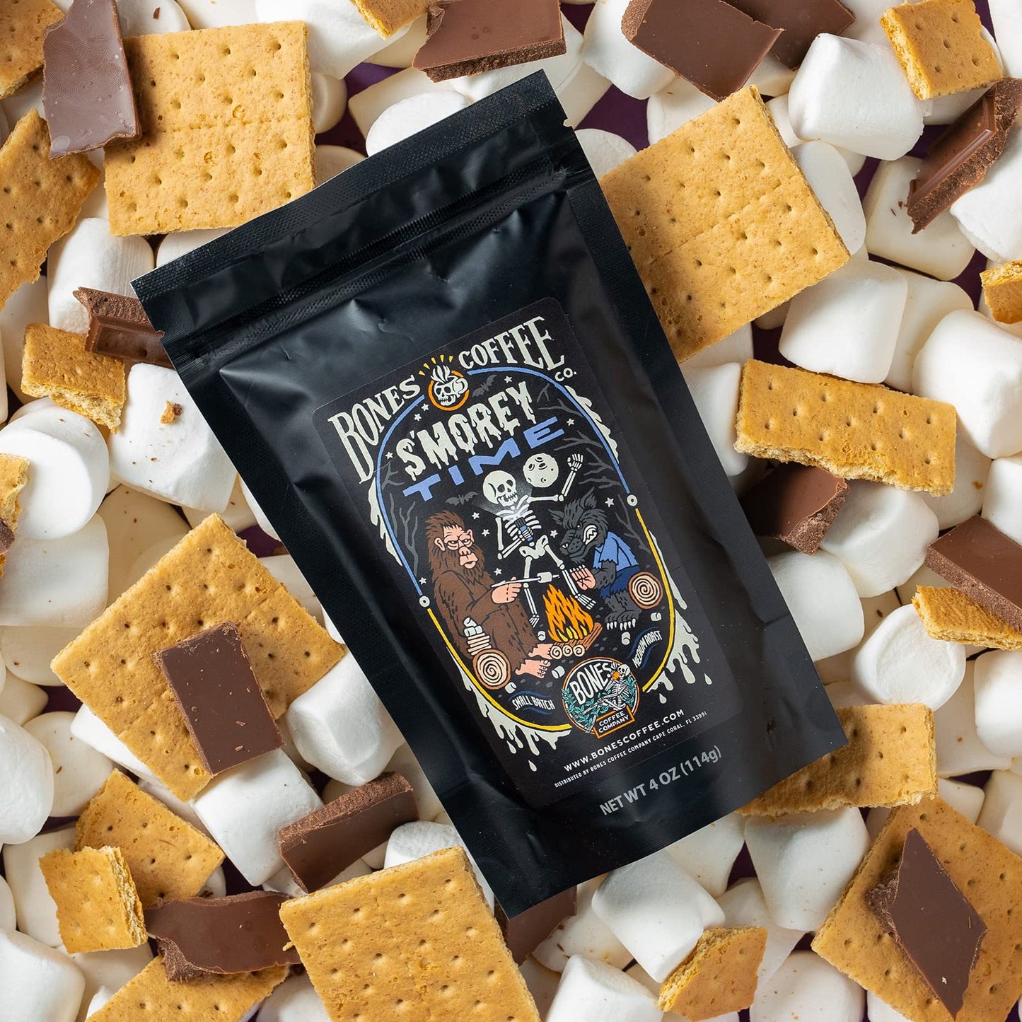 Bones Coffee Company Favorite Flavors Sample Pack Box Set with Specialty Coffee Mug, 5 Assorted Single-Origin Low Acid Medium Roast Arabica Beans