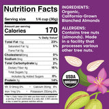 Wilderness Poets, Organic Blanched Almonds - Whole, California-Grown Almonds with No Skins, Unsalted - 2 Pound (Pack of 1)