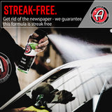 Adam's Polishes Glass Cleaner - Steak Free Car Wash Window Cleaner, All-Natural Streak Free Formula For Car Cleaning, Safe On Tinted & Non-Tinted