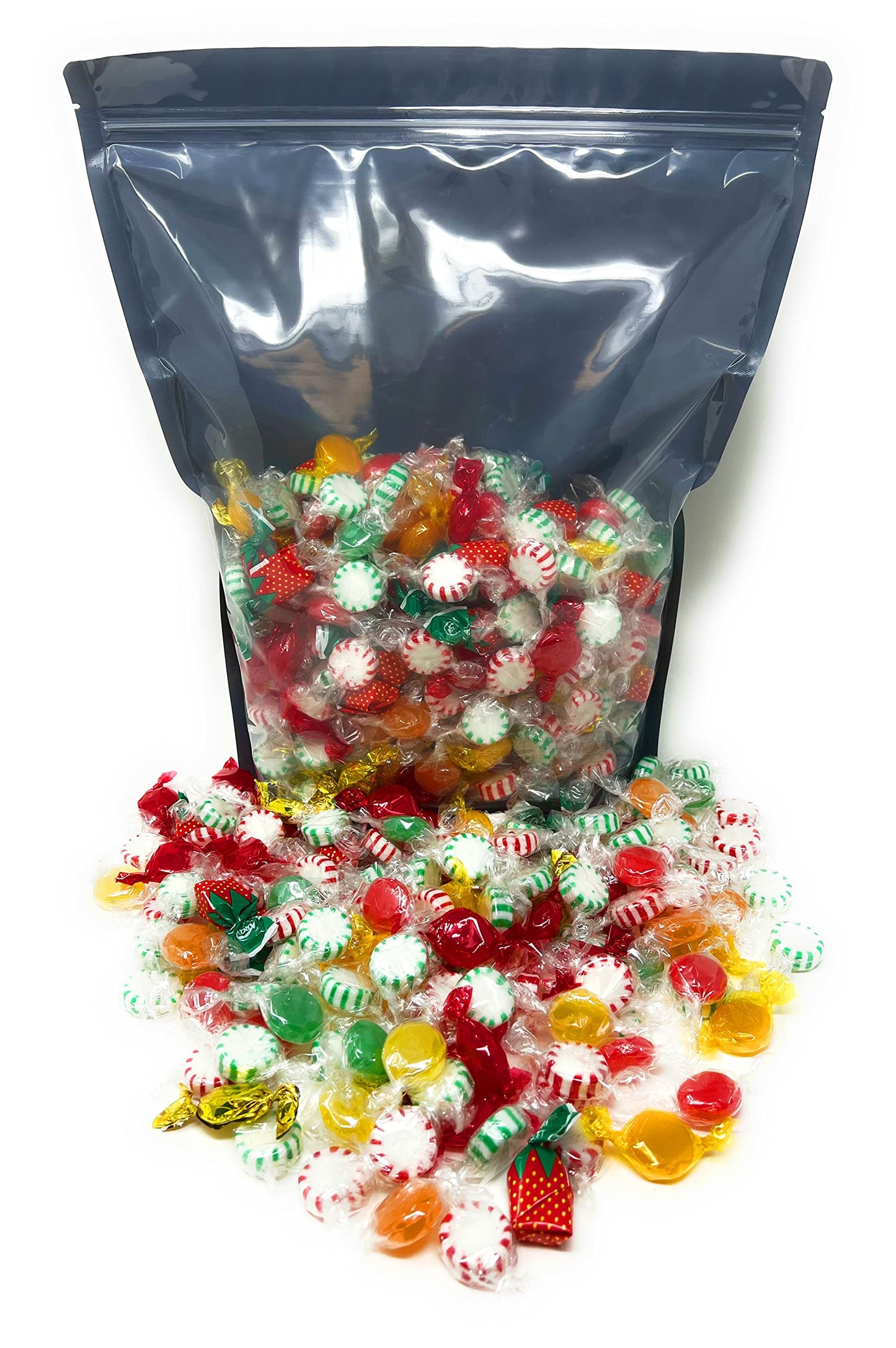 American Old Fashioned Hard Candy - 6 lbs - Peppermint and Spearmint Starlights, Cinnamon Disks, Butterscotch, Strawberry Jelly Filled Candy