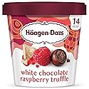 Haagen-Dazs Ice Cream, White Chocolate Raspberry Truffle, 14 Fl Oz (Frozen)