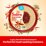 Sabra Supremely Spicy Hummus Dip for Healthy Snacking & Sharing - 8 Oz