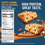 CLIF BUILDERS Protein Bars - Crispy Almond Salted Caramel - Reduced Sugar - Gluten Free - 16g Protein - No Artificial Sweeteners - 1.97 oz. (6 Pack)