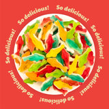 Gummy Sharks | 1-Pound Bag | Dye Free ?andy | Assorted Fruit Gummy Candy | Shark Gummies for Goodie Bags, Gifting & Snacking | Strawberry, Lemon