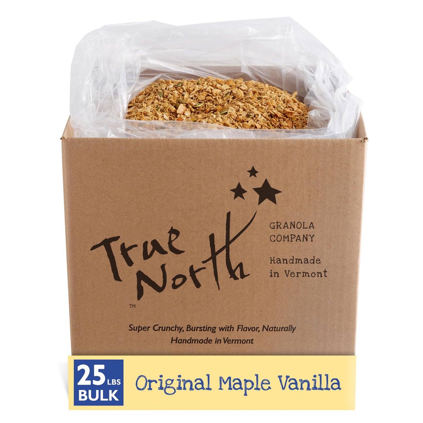 True North Granola - Maple Vanilla Granola, Low Carb, Nut Free and Non-GMO, Bulk Bag, 25 lb.