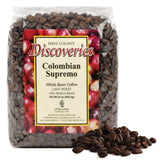 First Colony Colombian Whole Bean Coffee, Colombian Supremo, Light Roast, 100% Arabica Beans, 24oz Bag, Mild Chocolate & Nutty Flavor for Home Brewers