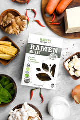 Big Green Organic Food- Organic Millet Ramen, Gluten-Free, Lectin-Free, Non-GMO, Vegan, Wheat and Rice Alternative (2.11 Ounce (60 Pieces))