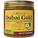 ANDREANO Dubai Gold Chocolate Hazelnut Pistachio Cream with Manuka Honey - Crispy Kataifi Spread - Gourmet Dessert Filling & Chocolate Treat - 7.2 oz
