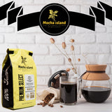 Mocha Island Blue Mountain Coffee, Medium Roast, Ground, Jamaican Coffee, 8oz