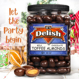 Milk Chocolate Toffee Coated Almonds by It's Delish, 48 Oz Jumbo Container | Milk Chocolate Covered Candy Nuts Bulk Almond Chocolates Sweet & Crunchy