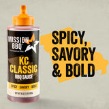 MISSION BBQ BBQ Sauce, KC Classic, A Kansas City Style Barbecue Sauce That Is Perfect For Adding A Sweet, Smoky, Spicy Flavor to Chicken, Brisket