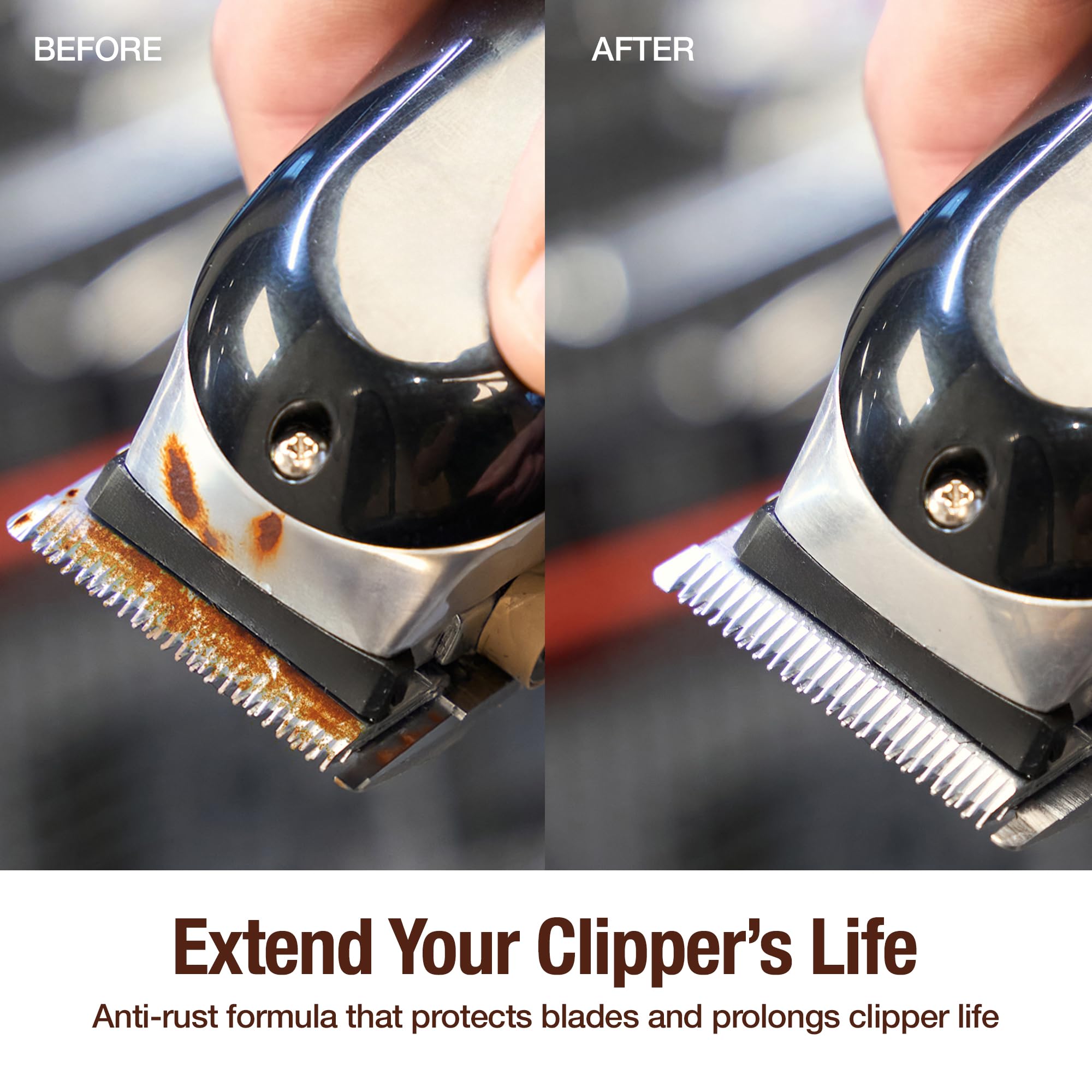 Barbicide Clipperside Hair Clippers Spray Cleaner Large 15 OZ. Bottle with EXCLUSIVE 5-In-1 Formula Disinfects