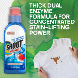 Shout Advanced Stain Remover Gel for Clothes Laundry, Ultra Concentrated Gel with Built-in Scrubber Brush for Deep Set-In stains, 8.7oz