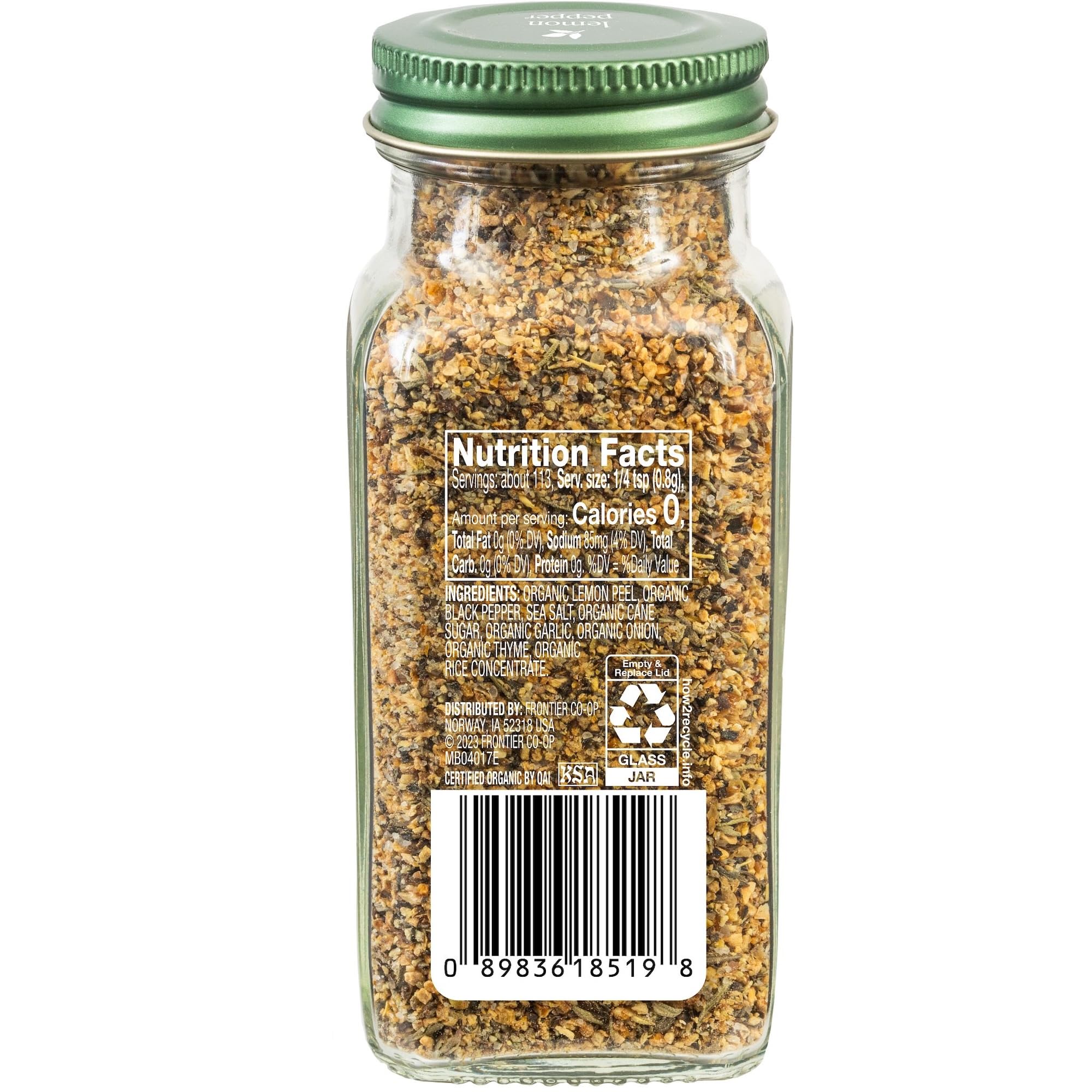 Simply Organic Lemon Pepper, Certified Organic, Kosher | 3.17 Ounce (Pack of 1)