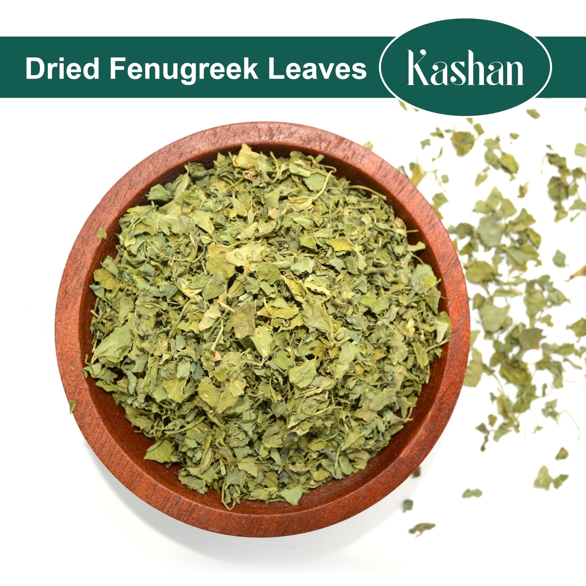 Kashan Dried Fenugreek Leaves, Kasuri Methi, Great for Cooking & Food Flavoring, Middle Eastern Cuisine and Aromatic Seasoning, Vegetarian 7oz (198g)