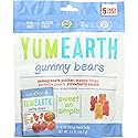 YumEarth Gluten Free Gummy Bears, Assorted Flavors, 99 grams, 5 Snack Packs Per Bag