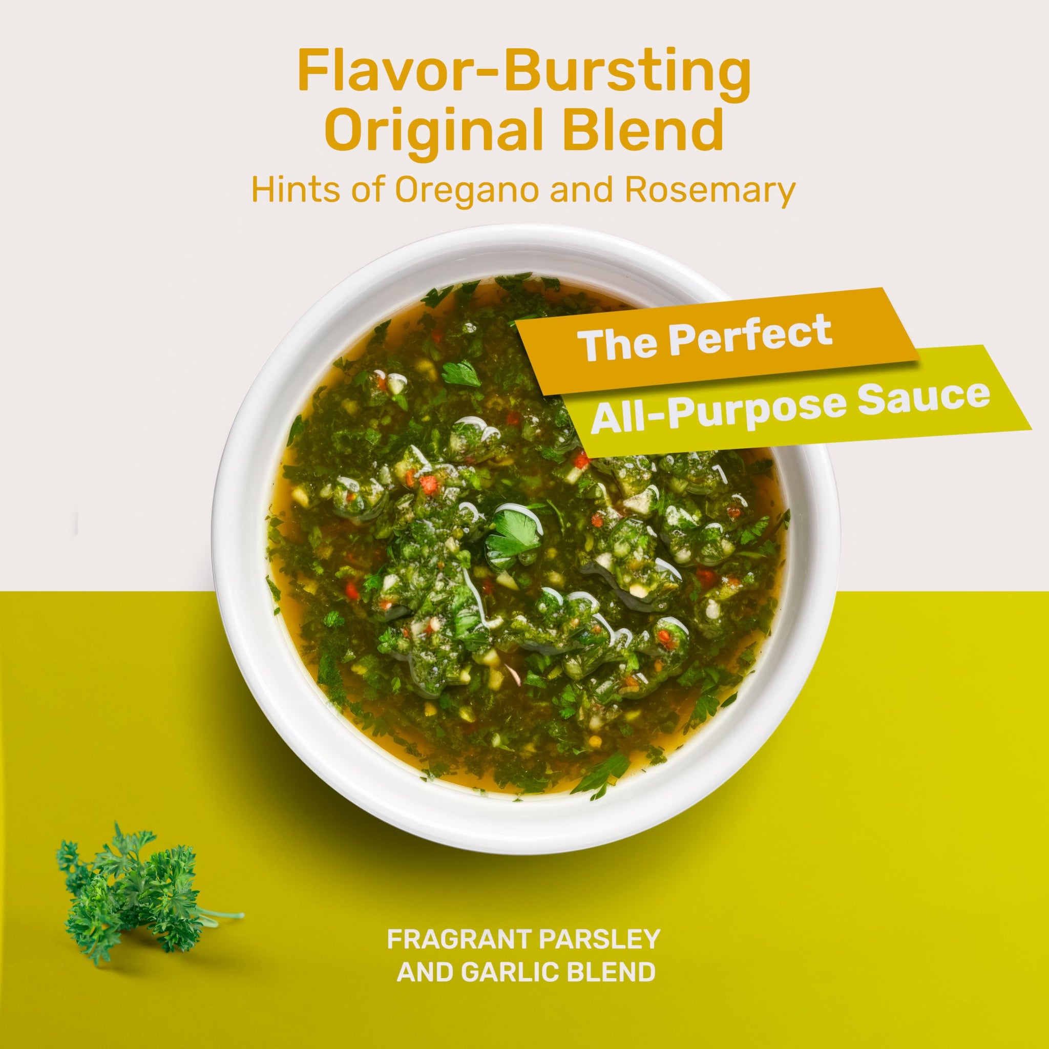 Gaucho Ranch Original Flavor and Authentic Chimichurri Sauce, Gluten-Free Chimichurri Seasoning Blend with Fresh Organic Herbs, Premium Vegan