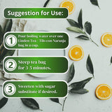 Hanan Linden Tea with Orange Leaves (Tilo con Naranja) - 25 Teabags of All-Natural Linden Leaves from Peru - Little-Leaf Linden, Pry con Hojas de