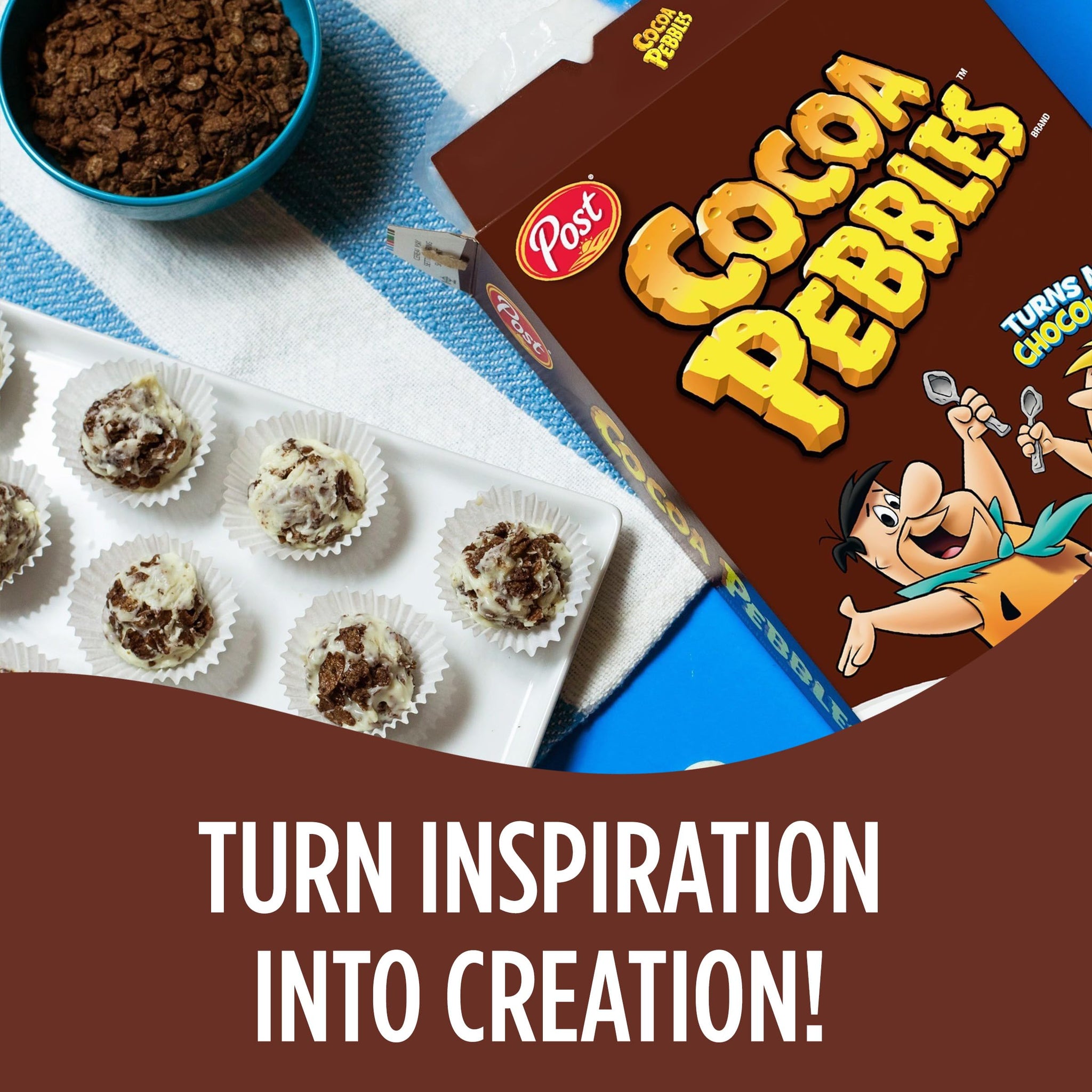 Cocoa Pebbles, Chocolatey Kids Cereal Sweetened Rice Crunch, Large Size, 15 Ounce