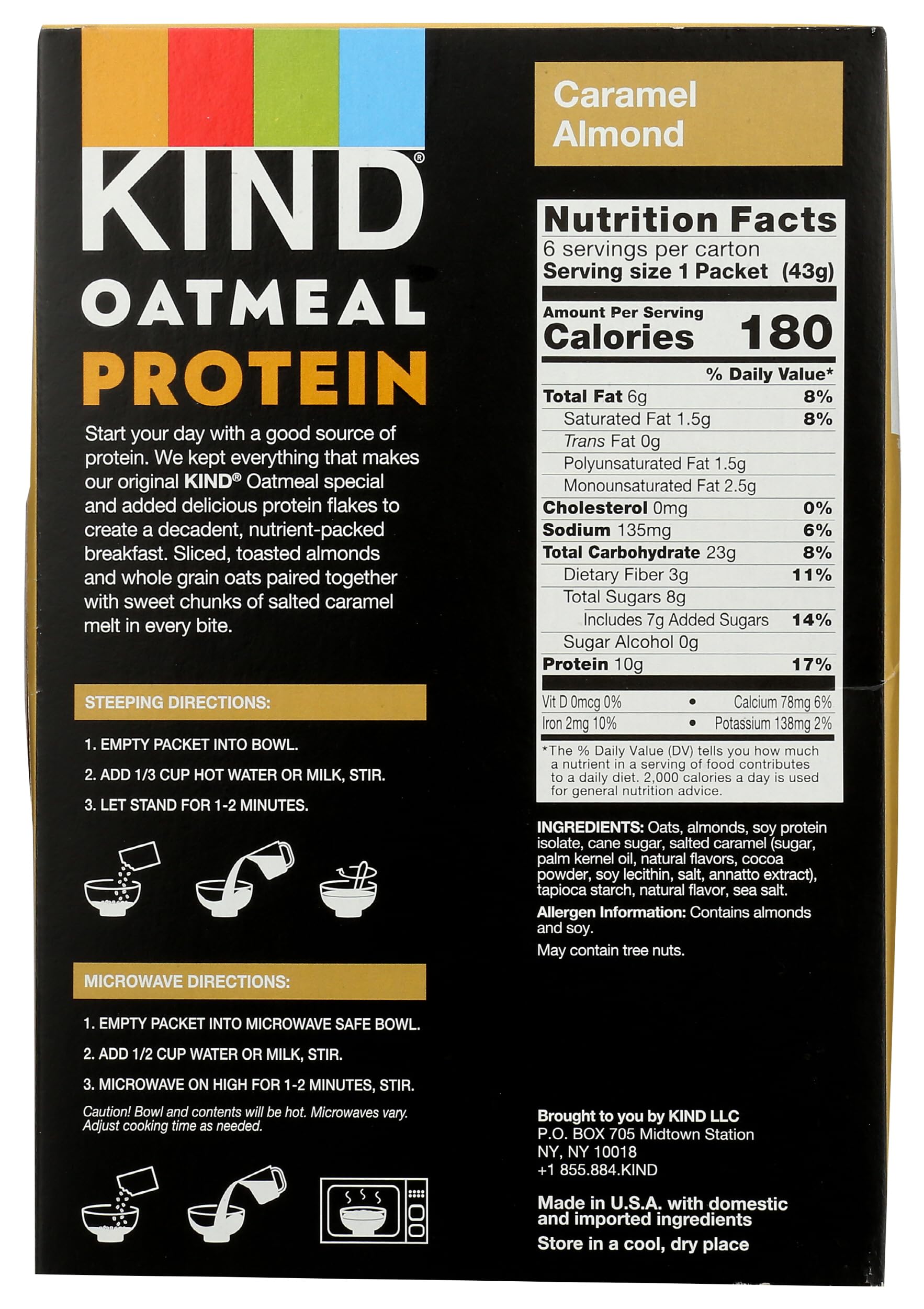 KIND Caramel Almond Protein Oatmeal, 9 OZ