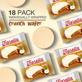 Fiorella Crunch White Chocolate Wafer Cookies, 18 Count, Chocolate Covered Crispy Thin Wafers with Layers of Hazelnut Cream Filling, Individually