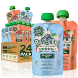 Outshine Fruit Smoothie Pouches Variety Pack - Ready-to-Drink Smoothies -Perfect for Kids and Adult On-the-Go -Fruit & Yogurt Pouches for Snacking