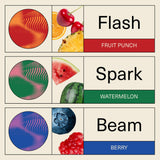 Torch Energy Starter Kit: Sugar Free Energy Drink Mix, Caffeine Drink Mix, Reusable Bottle, Six Caps, 3 Flavors (Flash Fruit Punch, Spark Watermelon